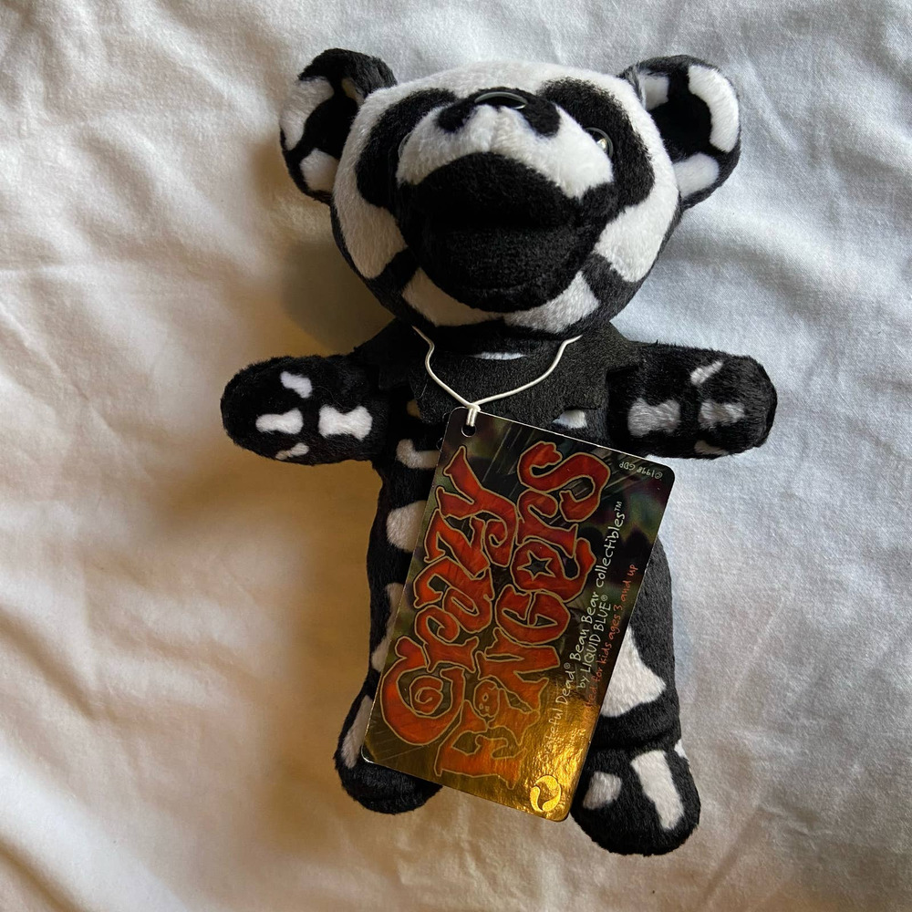 Grateful Dead Crazy Fingers Bear Bean Liquid Blue Collect Vintage New Old Stock